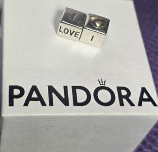 Pandora I love you two tone 14k gold charm set retired