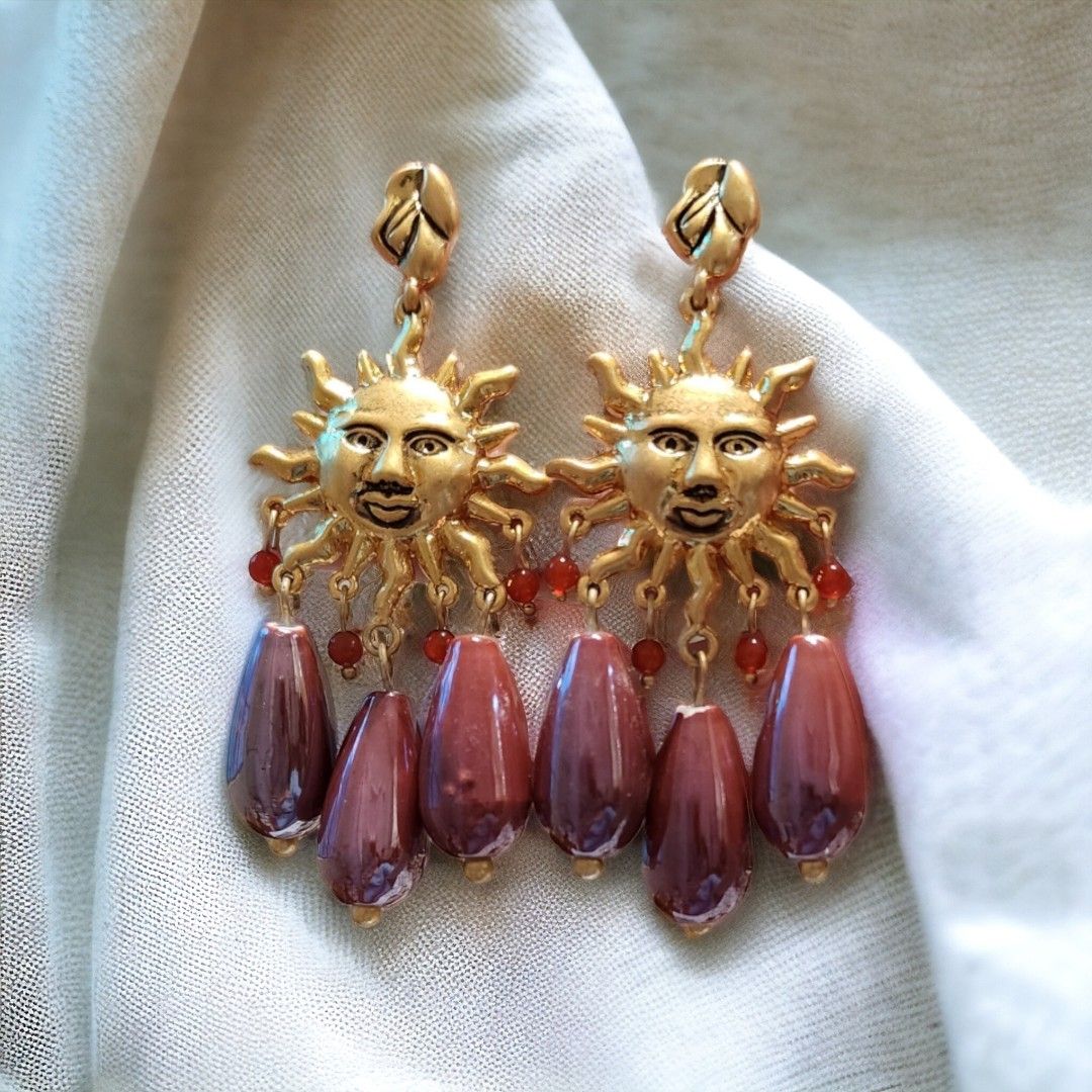 Vintage murano glass earrings discount