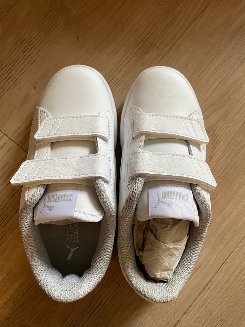 White puma velcro discount shoes
