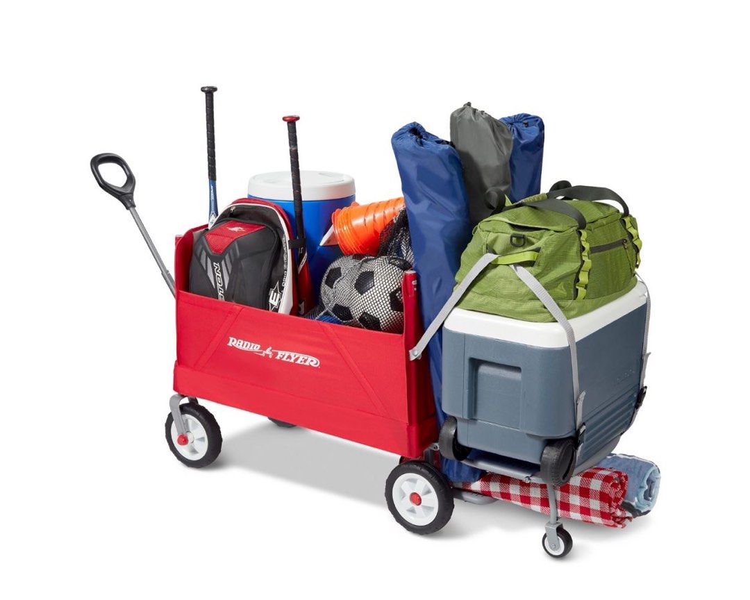 Radio Flyer 3 in 1 Folding Wagon with Cooler Caddy