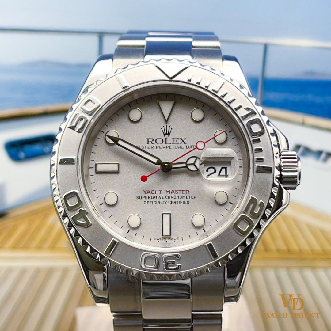 RARE 2003 40mm Rolex Yacht Master Platinum 16622