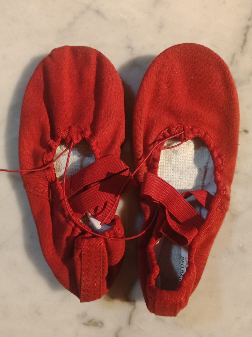 Red Fabric Ballet Dance shoes Women s Fashion Footwear Flats on