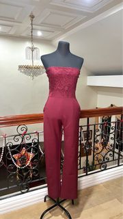Red Tube Romper with stylist top and sexy fitting pants