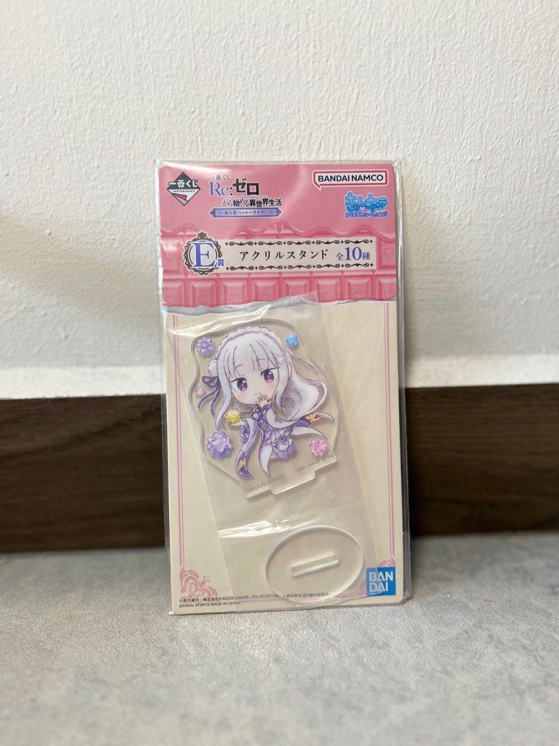 Re:zero (Category: Other Merchandise) located in Singapore. Submitted by demonflare (Listing ID 1275529068, Image 3). Description: Acrylic stand Win from Gachapon Each at $10 All x4 at $30.