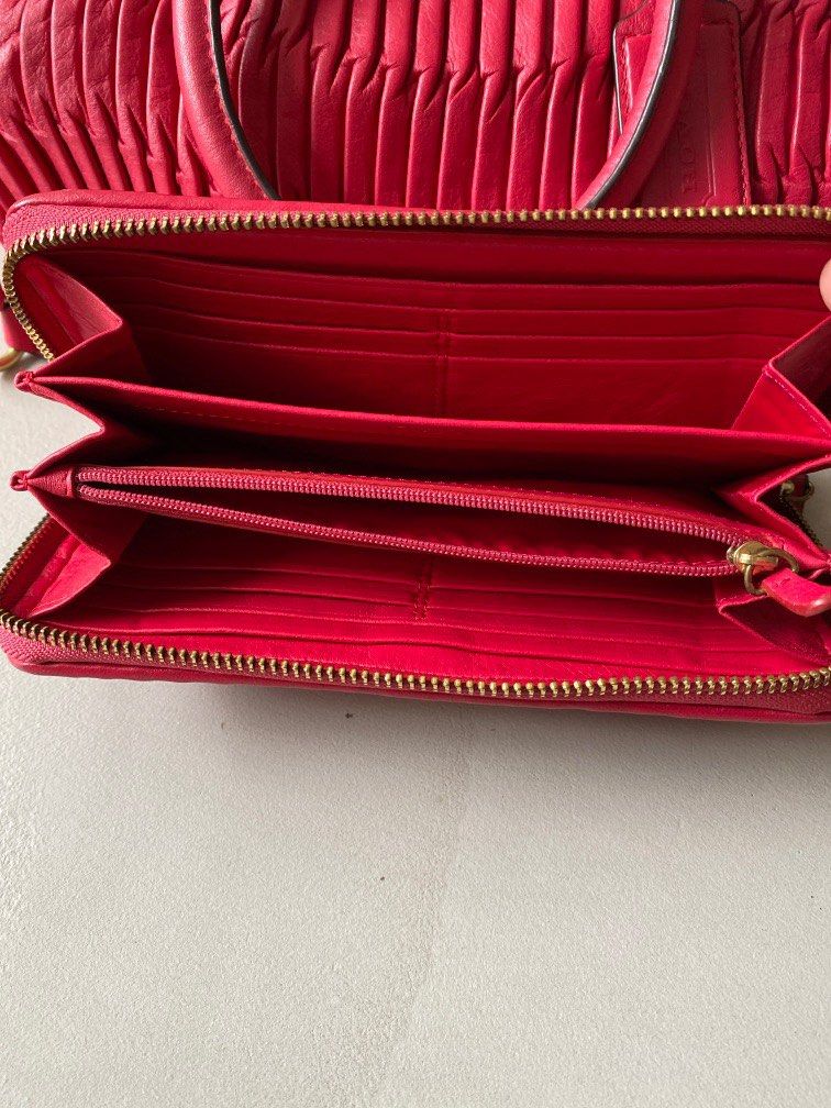 Rose Red Coach Handbag Long Wallet Women s Fashion Bags