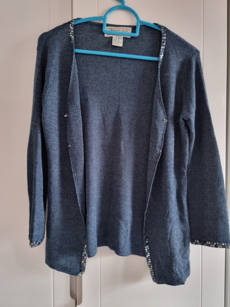 Navy blue outlet sparkly cardigan