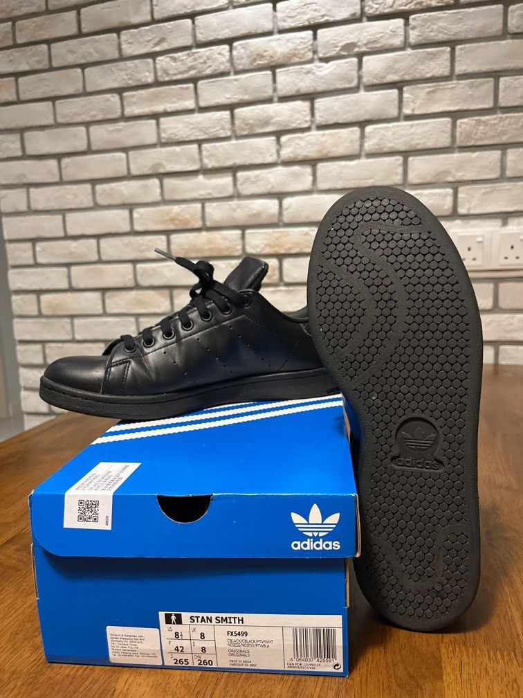 Adidas stan clearance smith black blue
