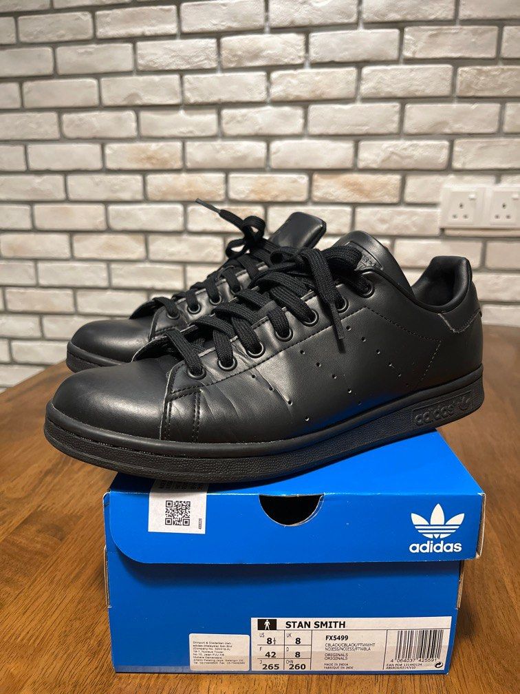 Adidas Stan Smith Black Men s Fashion Footwear Sneakers on