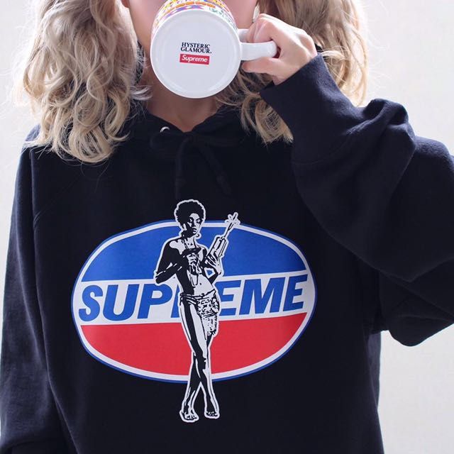 Supreme x Hysteric Glamour Hoodie Black Size M, 名牌, 服裝- Carousell