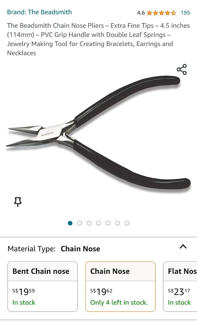 Beadsmith Chain Nose Plier 