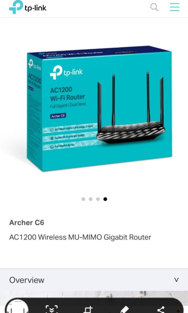 Archer C6, AC1200 Wireless MU-MIMO Gigabit Router