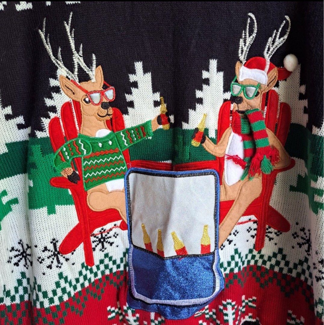 Ugly christmas sweater beer holder cheap