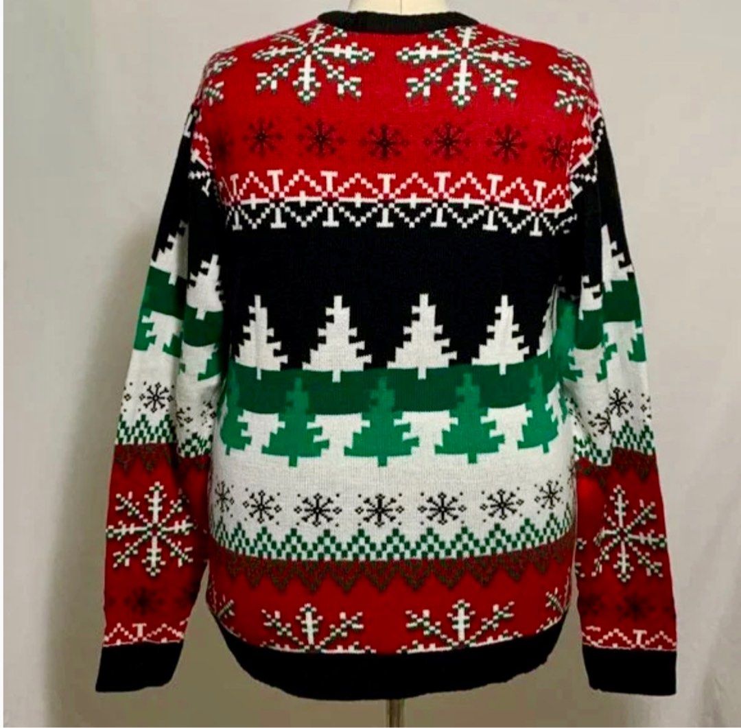 Christmas sweater with outlet beer pocket