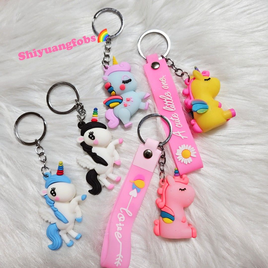 Unicorn Silicon keychain bag accessories kids
