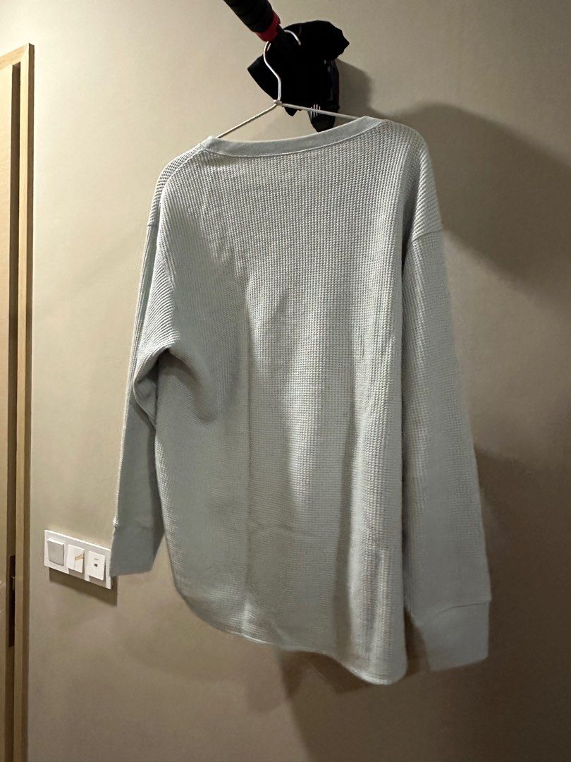 Waffle sweater uniqlo online