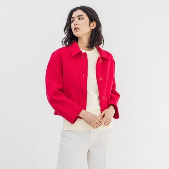 Red jacket clearance cropped