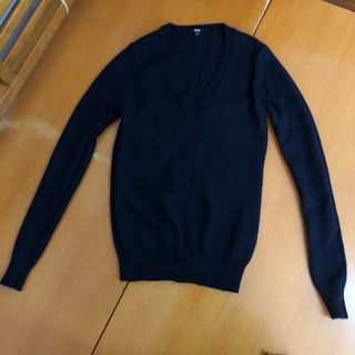 Uniqlo V領冷衫 深藍色 返工office OL64239251511939110