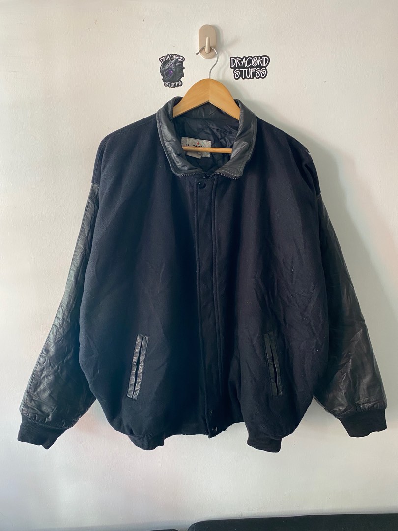 Black vintage hotsell varsity jacket
