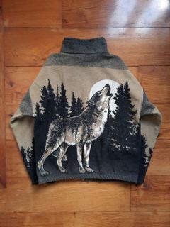 Vintage Wolf Fleece AOP Made in USA. Like supreme, yeezy, kapital, etc.