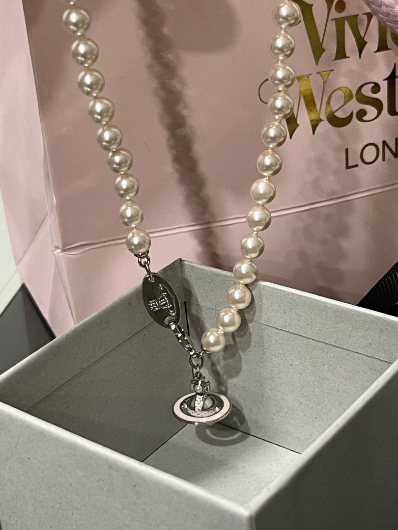 VIVIENNE WESTWOOD Simonetta Imitation Pearl Necklace - Cream,gold |  Editorialist