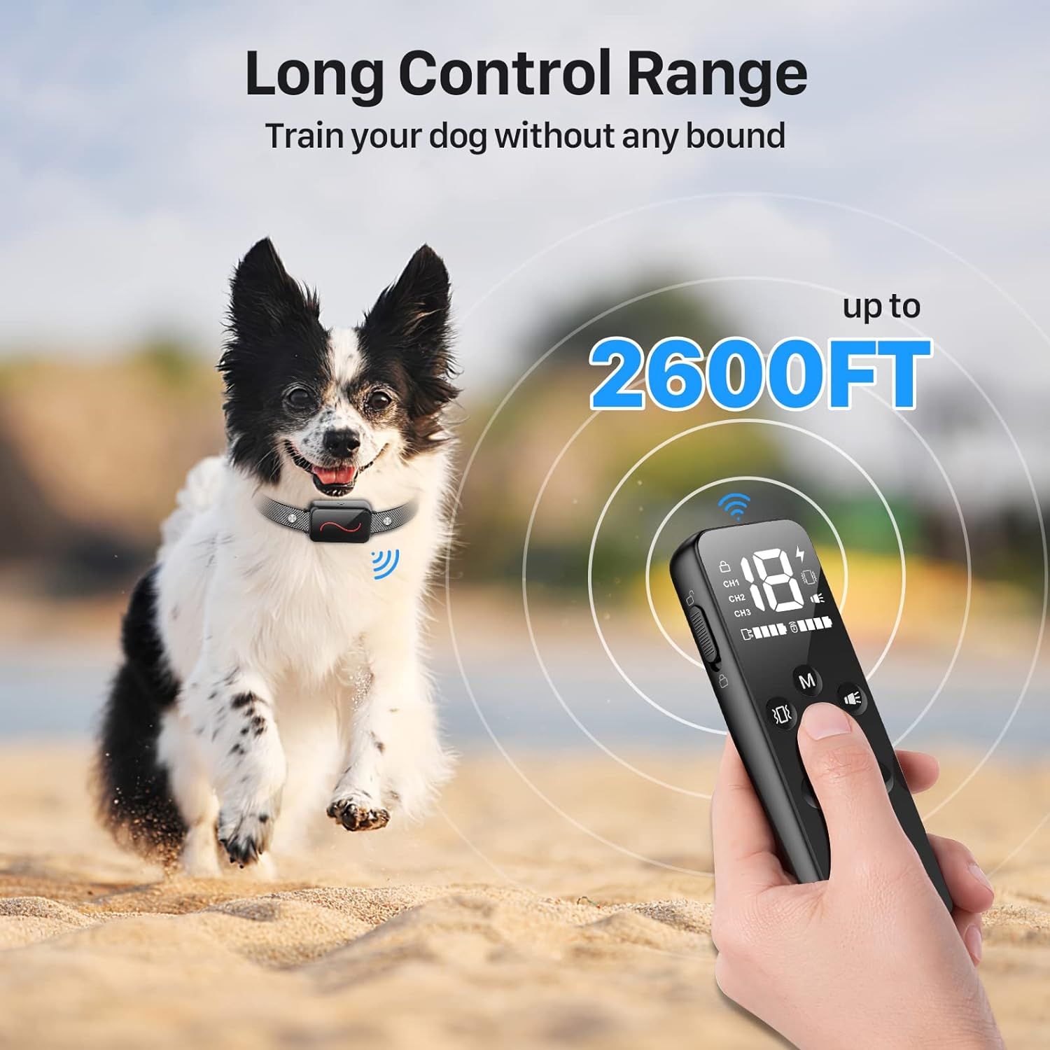 Vsezund Dog Training Collar Rechargeable Shock Collar for Dogs