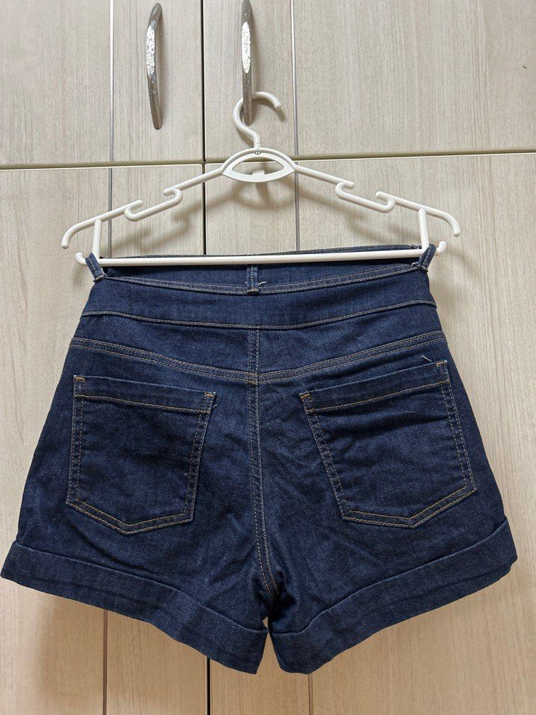 Warehouse High Waist Denim Shorts UK10