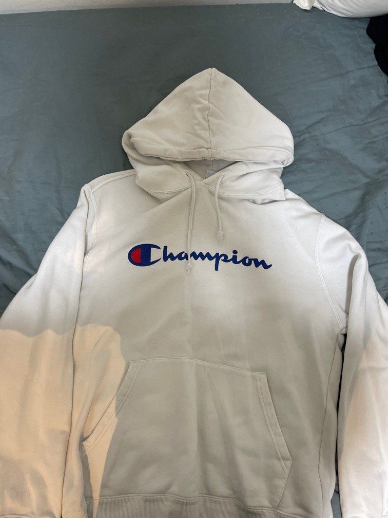 White Champion Big logo Hoodie Men s Fashion Coats Jackets and