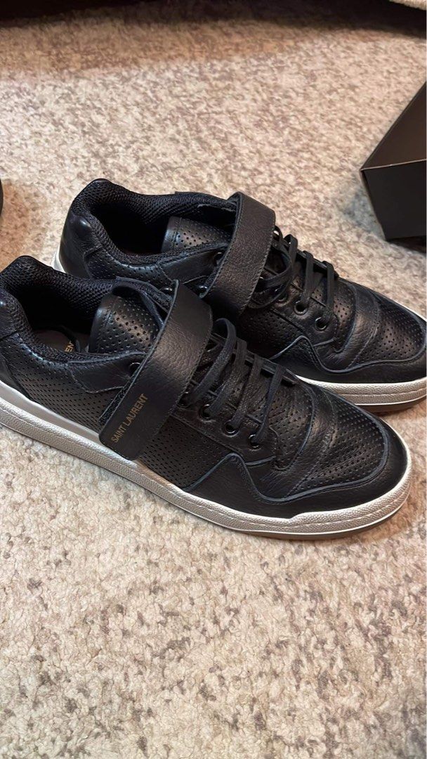 YSL Saint Laurent black leather sneakers Luxury Sneakers