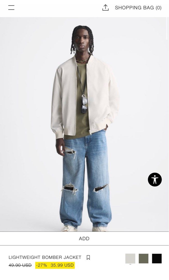Long bomber jacket mens zara hot sale