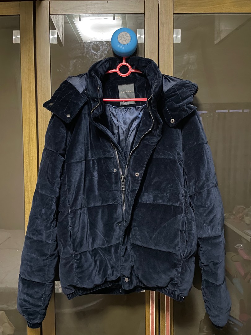 Velvet padded jacket best sale zara
