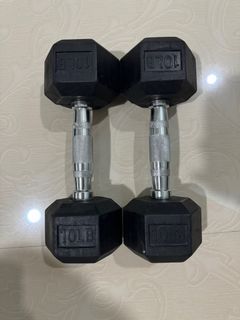 10lbs dumbbells hexagon