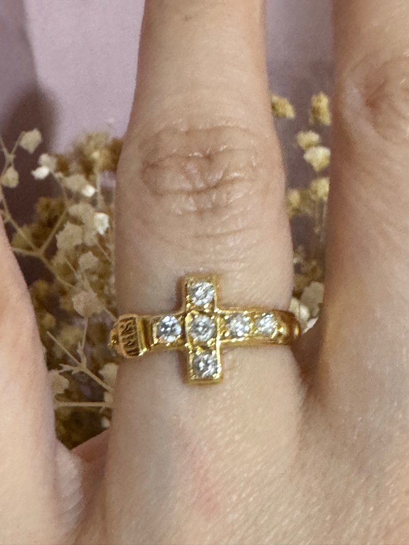 14k YG Diamond Rosary Ring Women s Fashion Jewelry Organizers