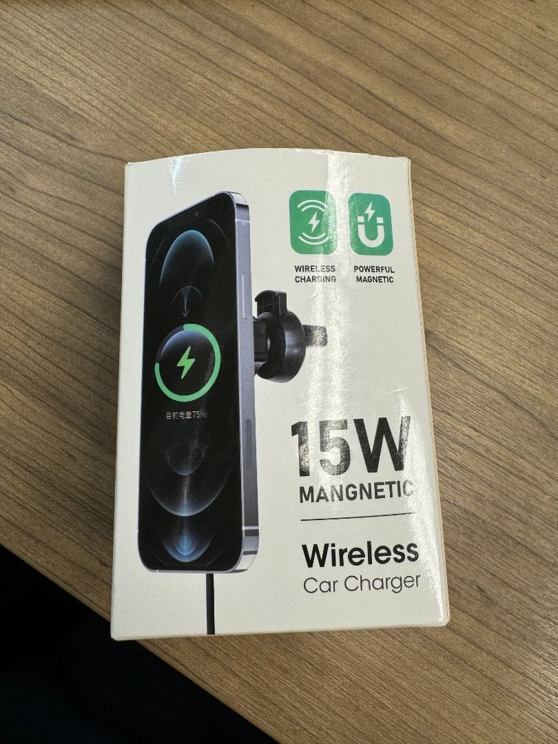 15W Magnetic Wireless Car Charger (support Magsafe) iPhone 14, iPhone 15 photo view 1