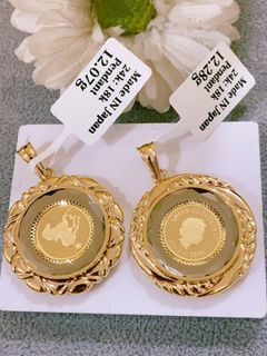 18K Japan Gold medal pendant