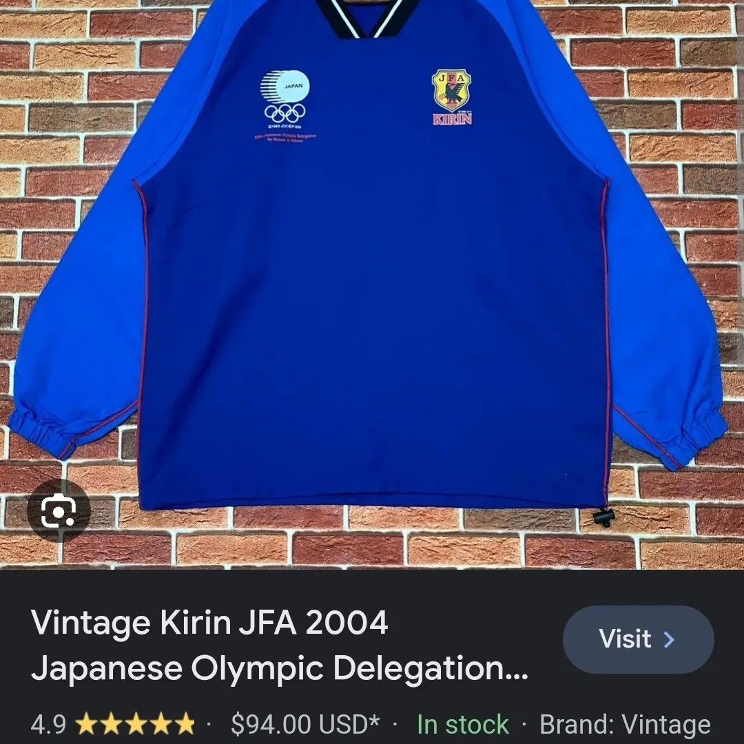 2004 Japan Olympic Kirin Jersey JFA, Men's Fashion, Coats, Jackets and Outerwear on Carousell