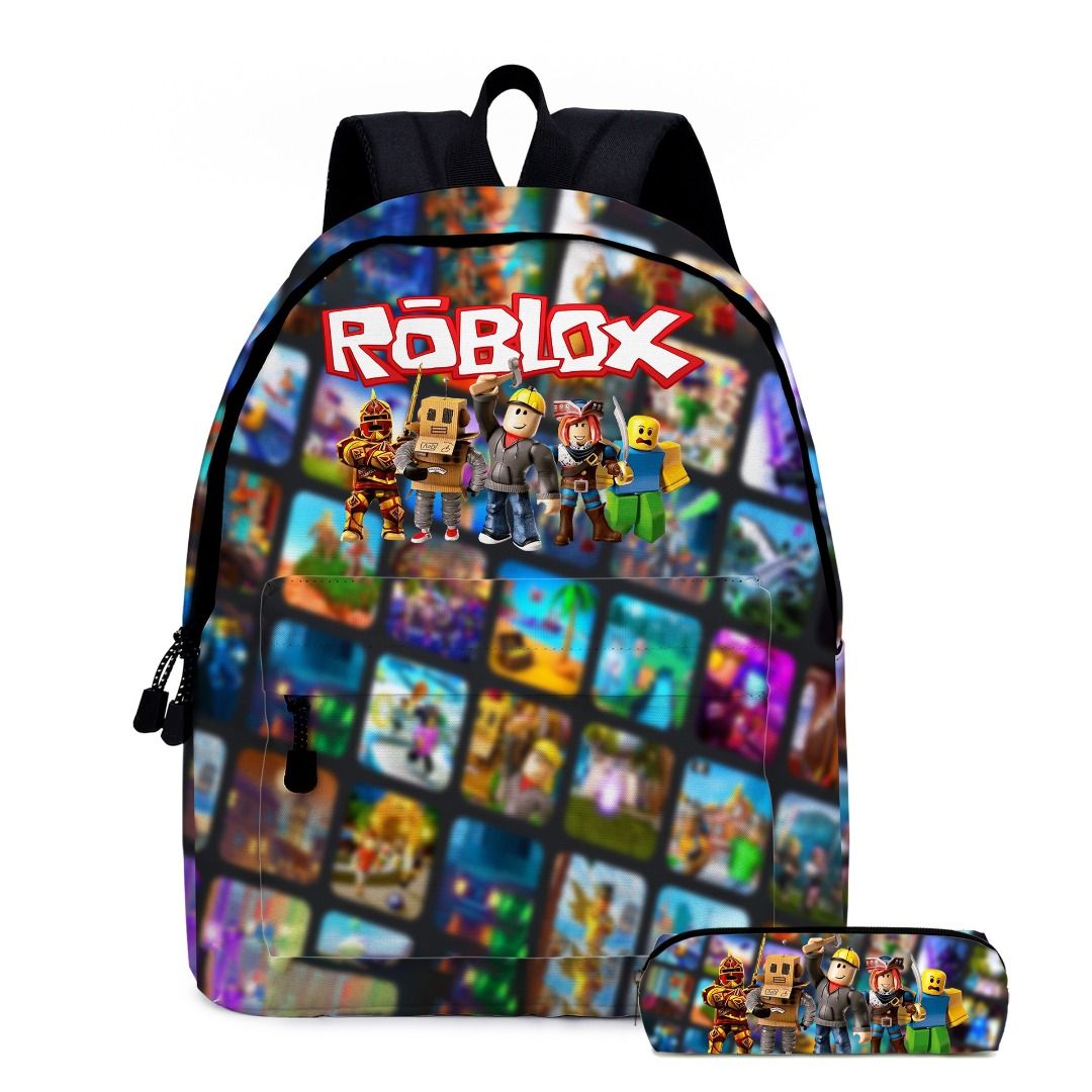 Stylish Usb Student Laptop Backpack For Youth, Roblox Game