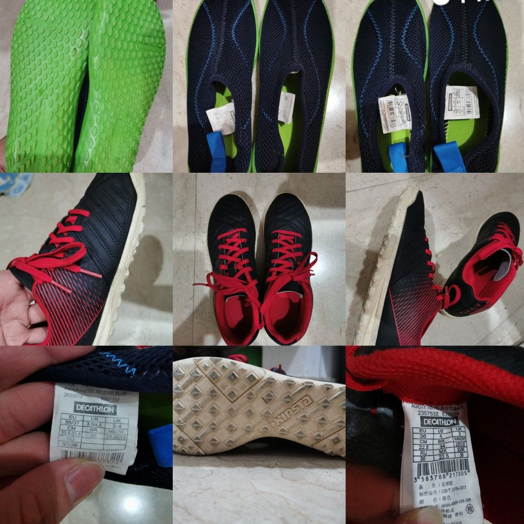 3 pairs total 10. Kids Shoes Euro 36 US 4 UK3 and Beach Sandles Euro 32 33 36 37
