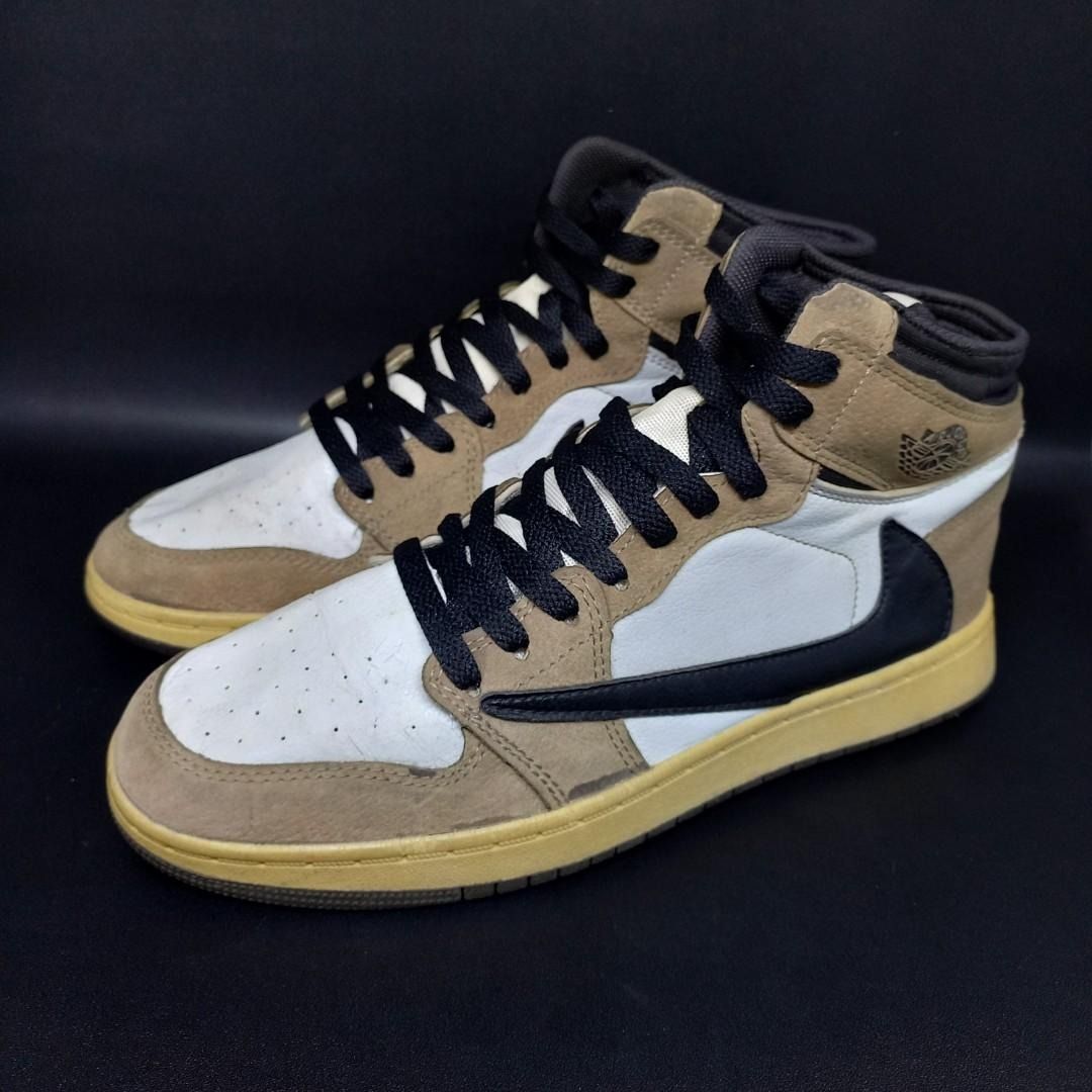 41 NIKE AIR JORDAN 1 RETRO HIGH OG SP TRAVIS SCOTT MOCHA SEPATU
