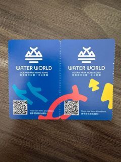 香港海洋公園 水上樂園門券兩張 Ocean Park Water World Hong Kong Ticket