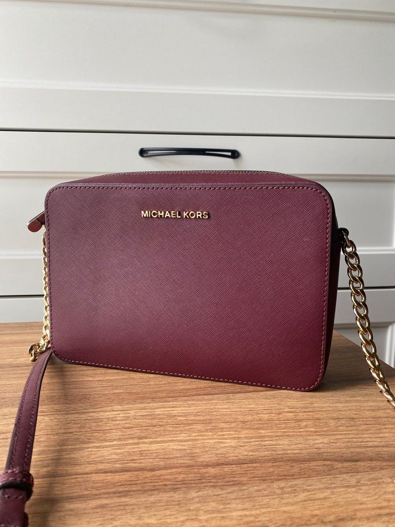Michael kors jet discount set crossbody maroon