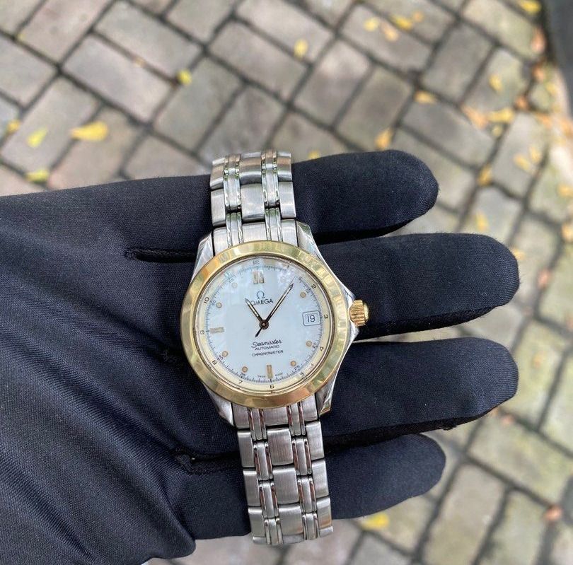 Omega Seamaster Automatic Chronometer 18K Gold with Stainless Steel Watch only 36mm