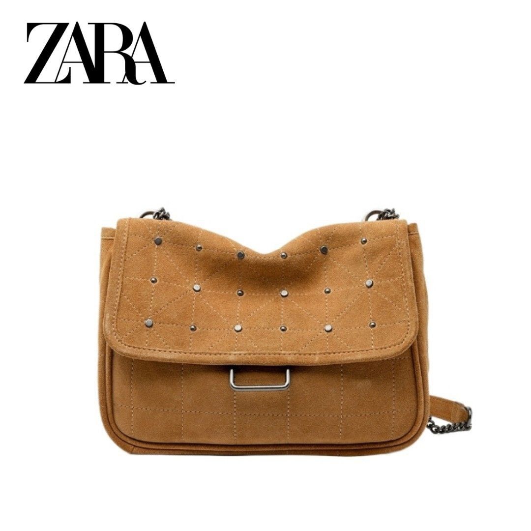 𝐙𝐀𝐑𝐀 Shoulderbag 2in1 Slingbag Flap Chain Metal Dot Polyester Tas Bahu  Selempang Polister Wanita by Diosvolt 2a