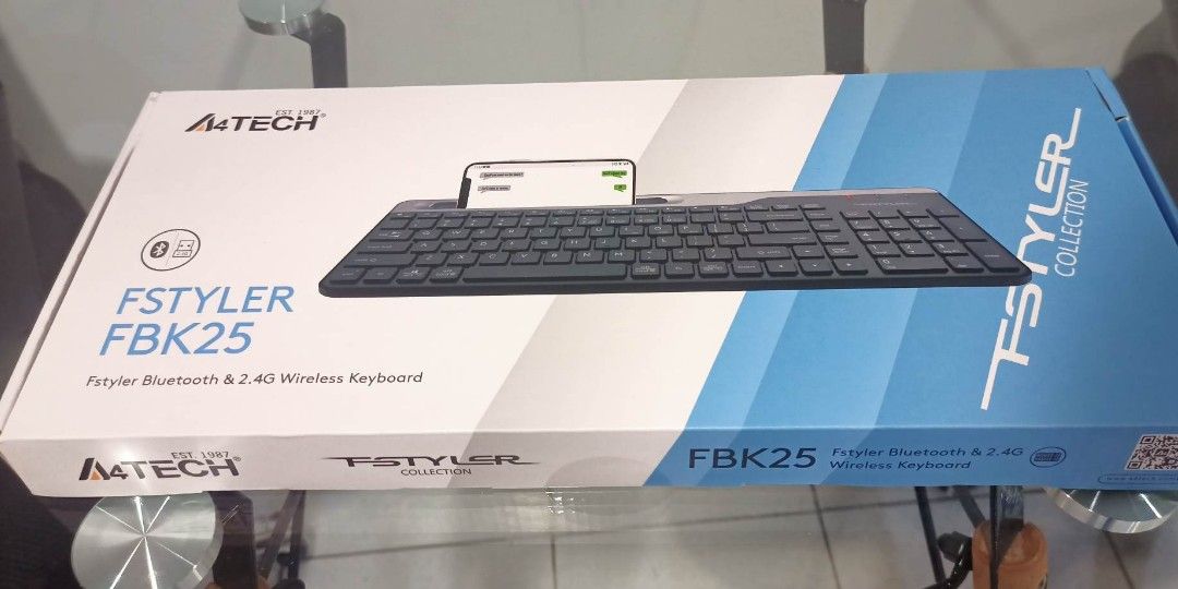 A4Tech FBK25 Fstyler Bluetooth & 2.4G Wireless Keyboard Black ...