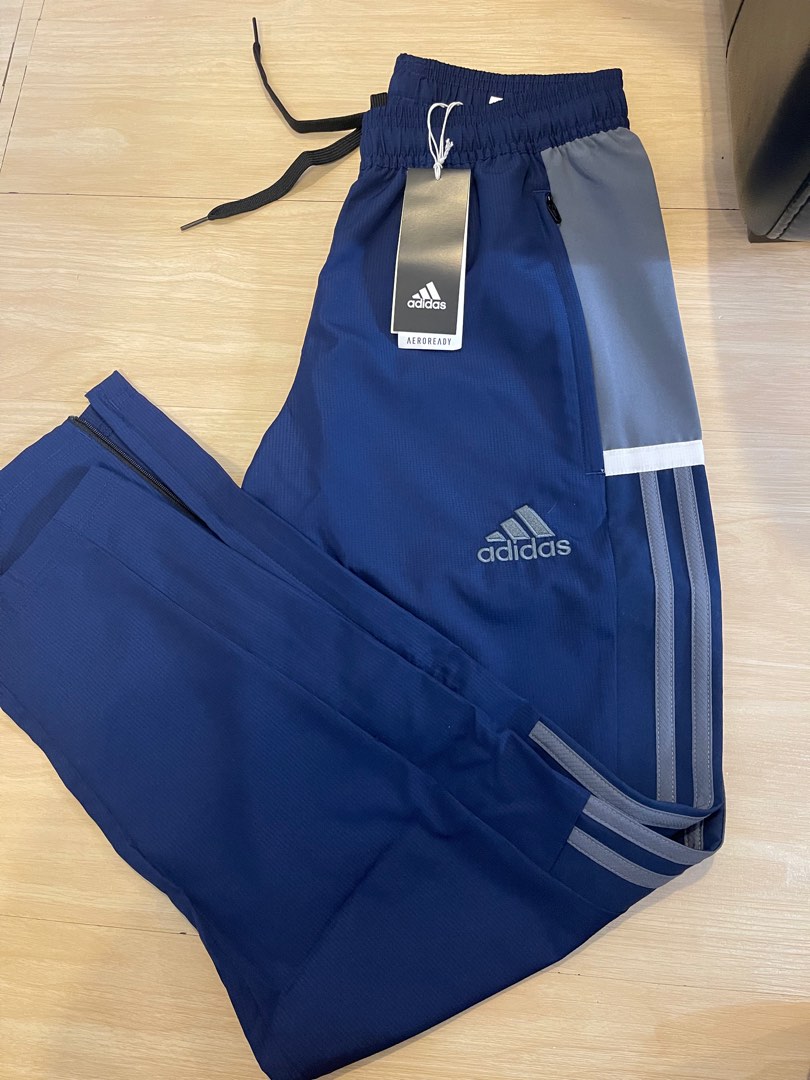Adidas reflective track pants aero ready, Men's Fashion, Activewear on