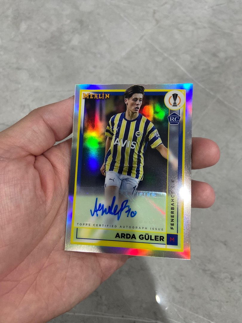 Arda Guler Refractor Auto Topps Merlin Chrome 2022-23, Hobbies 