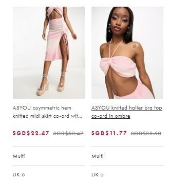 Asyou ombre pastel 2 piece knit cover up beachwear halter top and