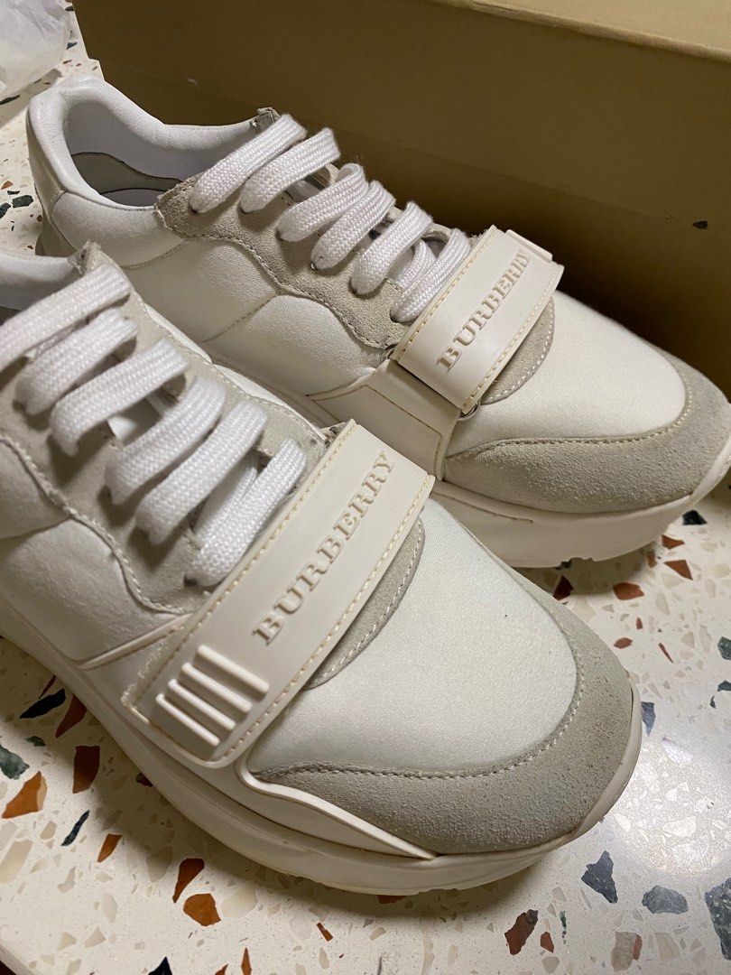 Authentic Burberry White Sneakers with box