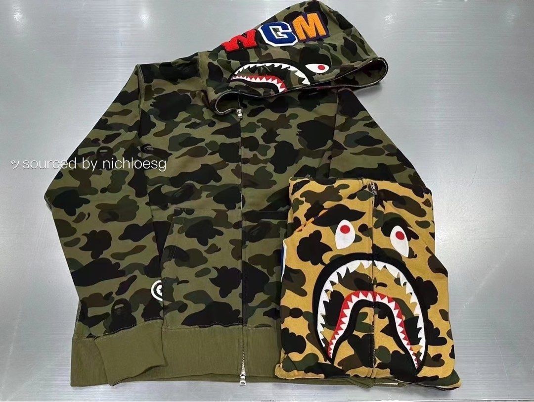 1st camo shark full zip hoodie sales