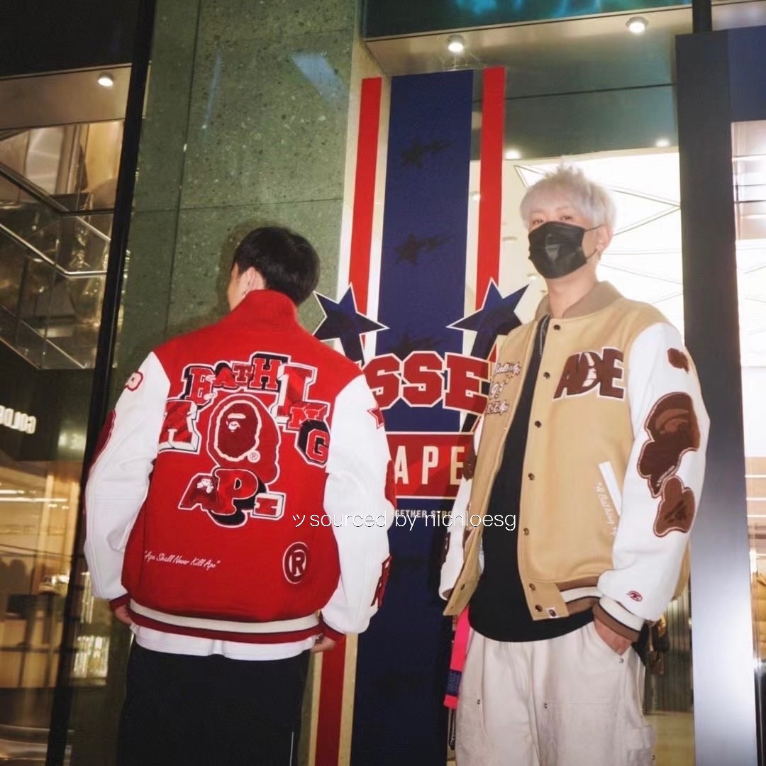 Red bape windbreaker on sale