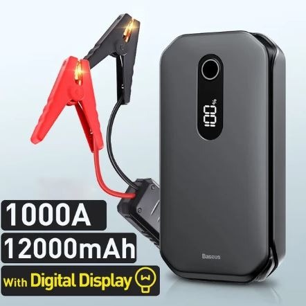 Baseus 1000A Car Jump Starter Power Bank 12000mAh Portable Battery Station  Car Emergency Booster Starting Device